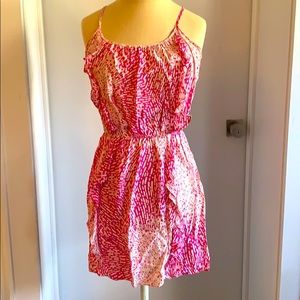 Pink and white summer dress